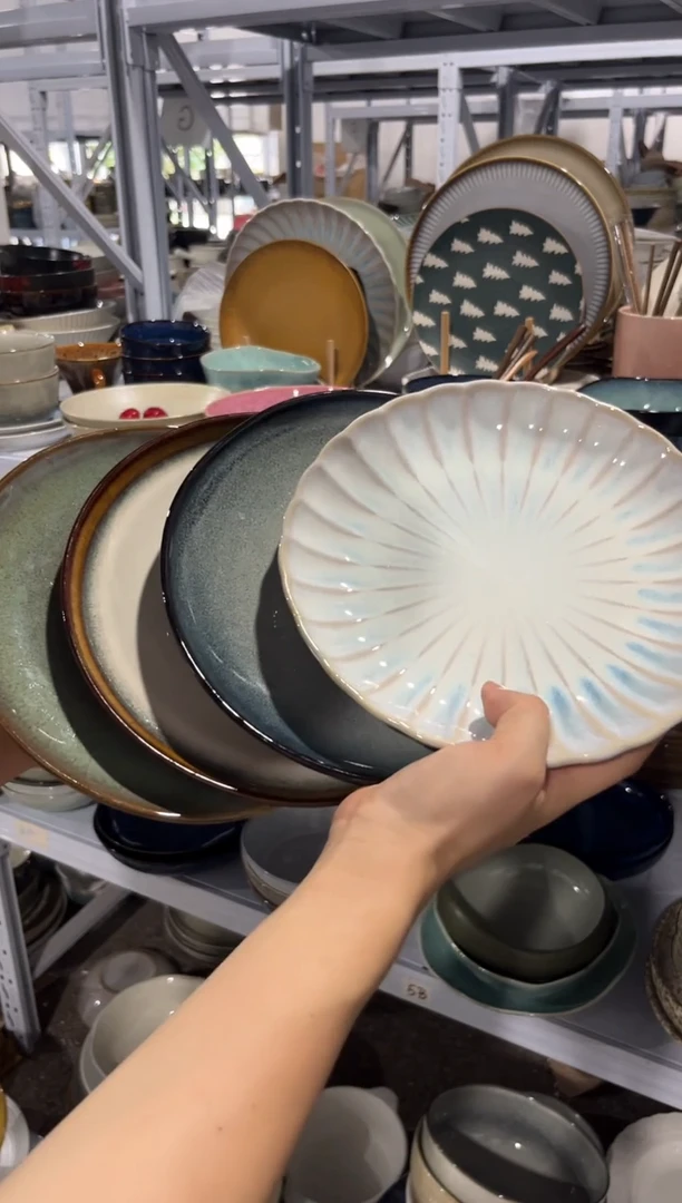 陶瓷外贸尾货瑕疵满20包邮X4 小盘组合