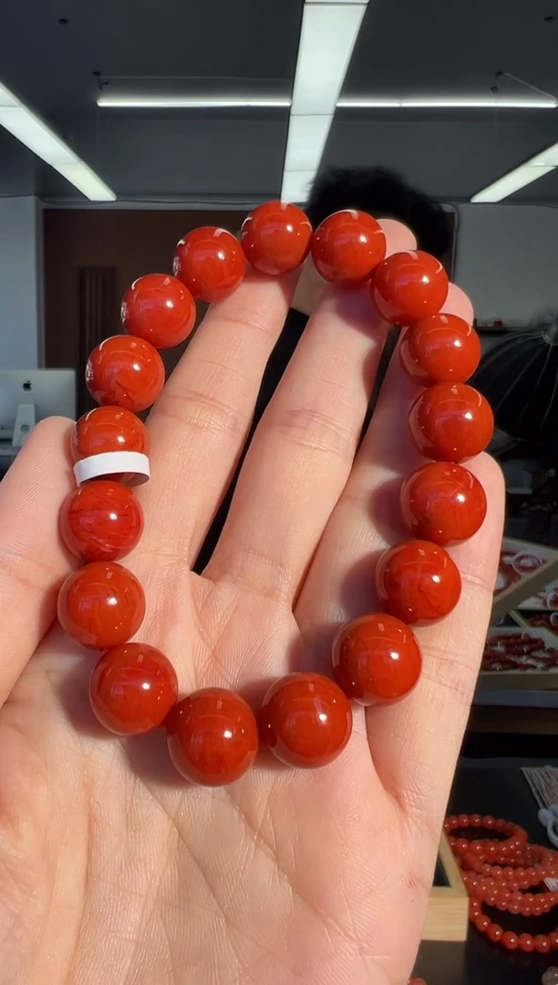 未镶嵌手链南红玛瑙A11瓦西火焰纹南红手串12mm+