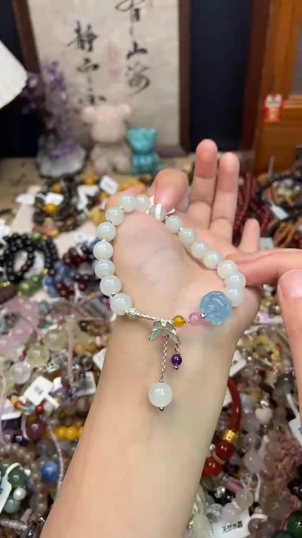 银S925镶嵌和田玉手饰103