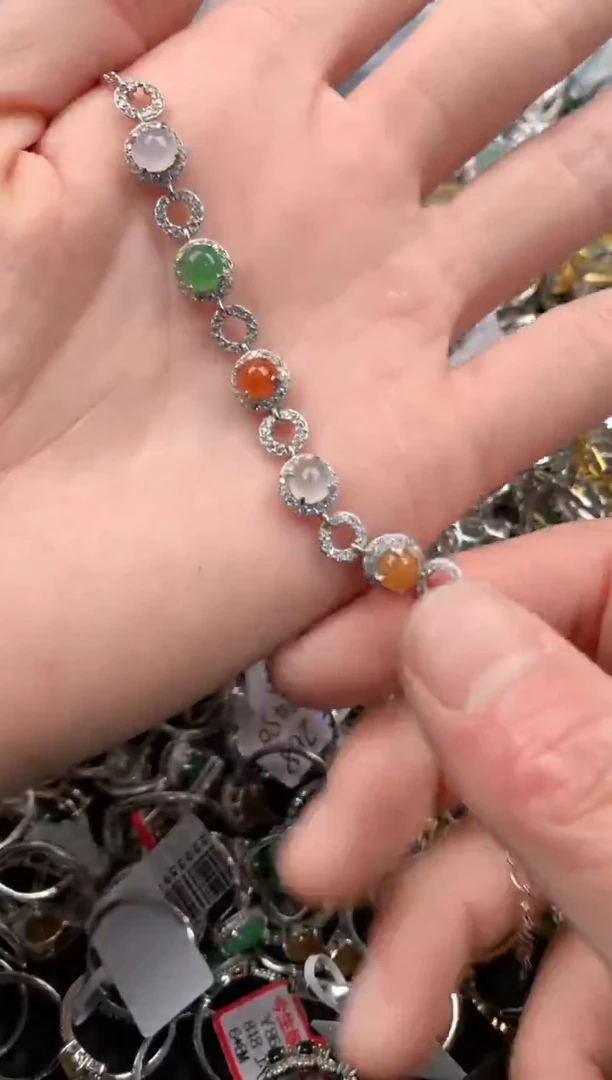 银S925镶嵌戒指翡翠222   1