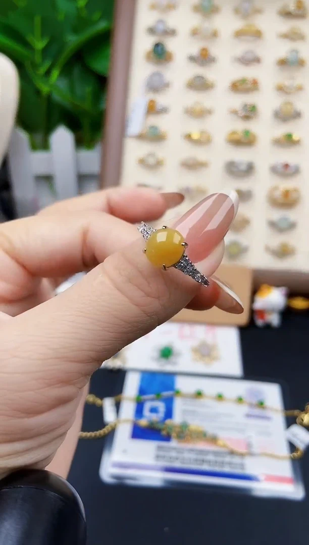 银S925镶嵌戒指翡翠12