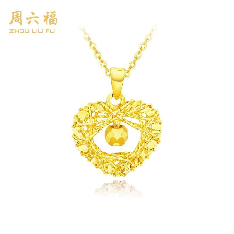 ZHOU LIU FU/周六福 坠链均925银 金圈圈项链N1D5033G