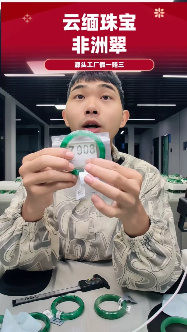 未镶嵌手镯石英质玉（非洲翠）58圈口Z908
