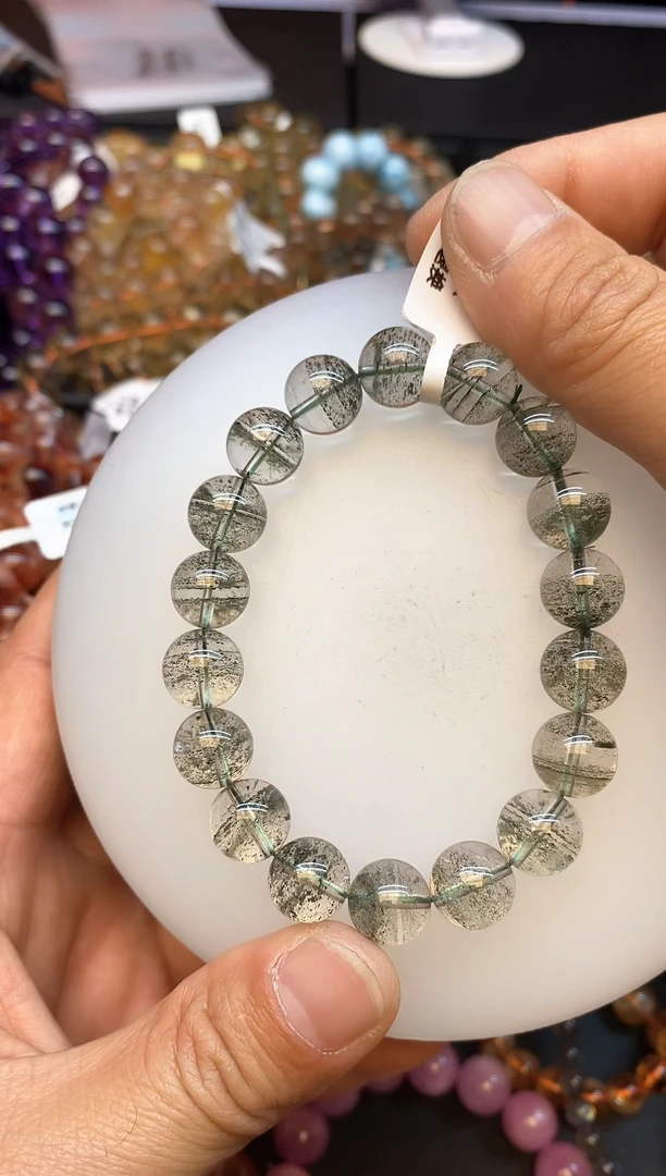 【闪购商品】水晶手链未镶嵌56 绿幽灵11mm