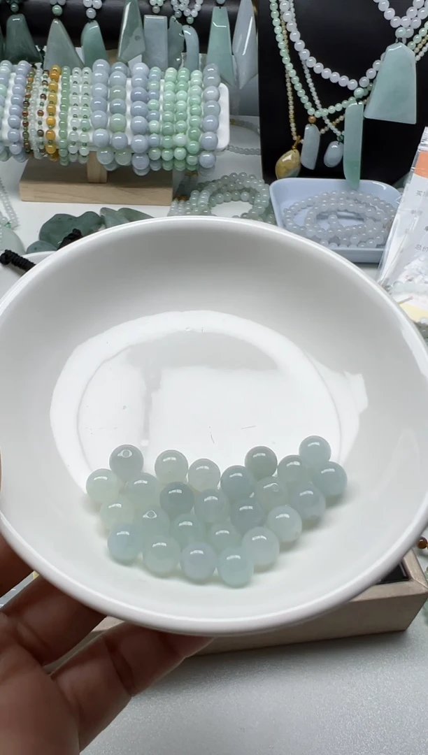 【闪购商品】翡翠散珠天然缅甸翡翠A货12颗