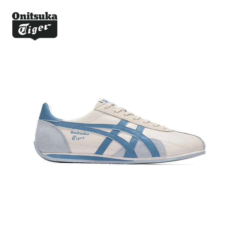 Onitsuka Tiger鬼塚虎RUNSPARK夏季米色蓝色复古舒适运动鞋休闲鞋