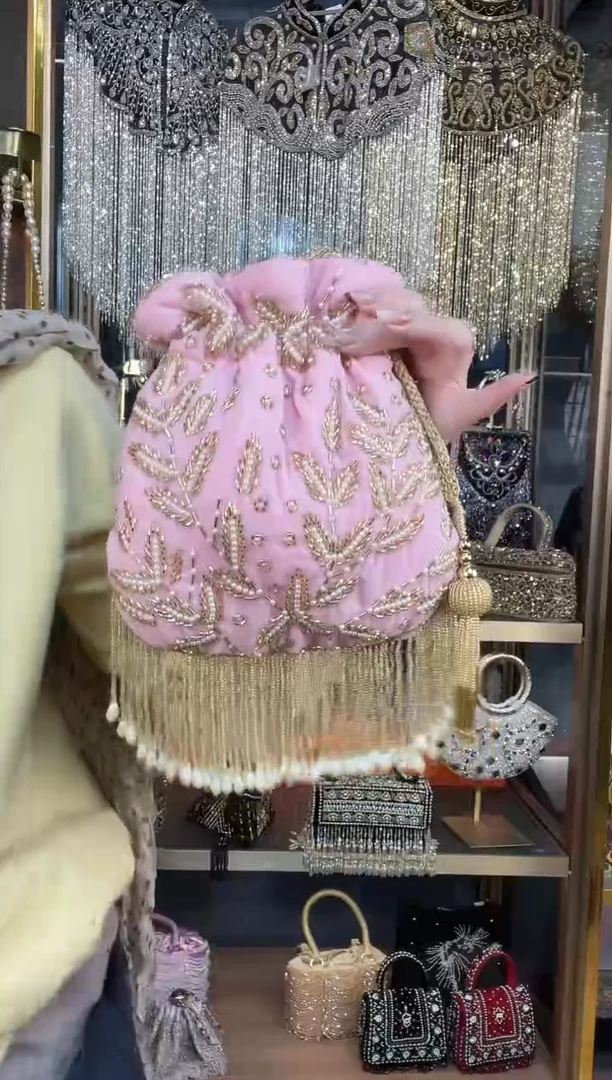 织物珠韵恒泽重工串珠手提包直播间女神专拍