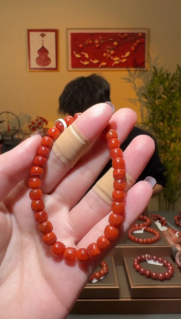 【闪购商品】南红玛瑙手串未镶嵌一条6mm+ 多样性发货