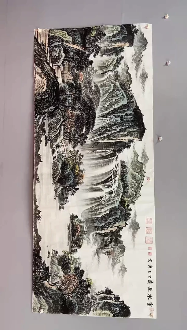 国画郑秀云  小八尺  富水长流