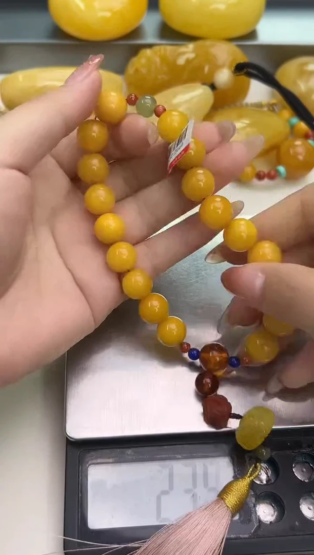 裸石琥珀未镶嵌琥珀蜜蜡手串