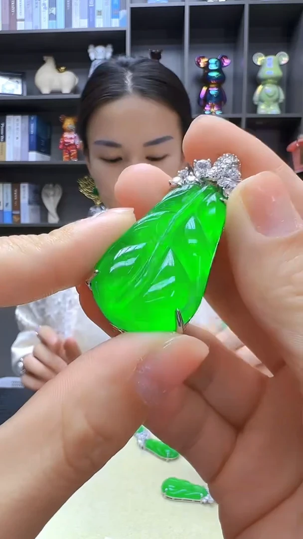 翡翠银S925镶嵌颈饰丹丹diy劲饰