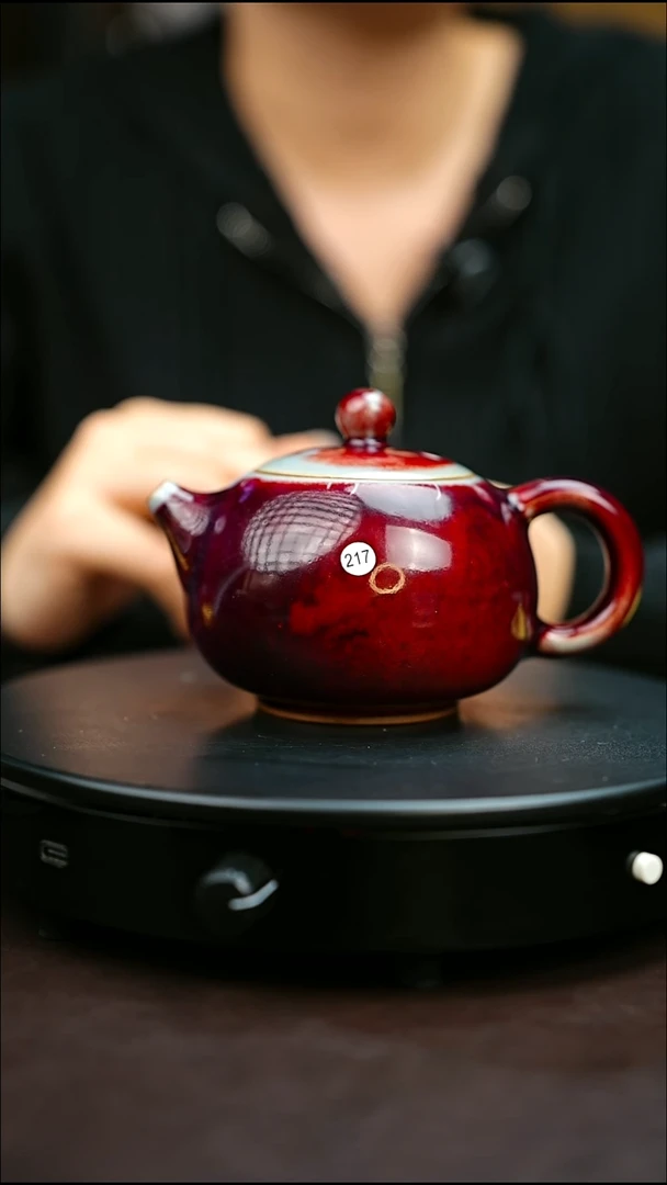 217#原矿钧瓷炉钧釉西施壶