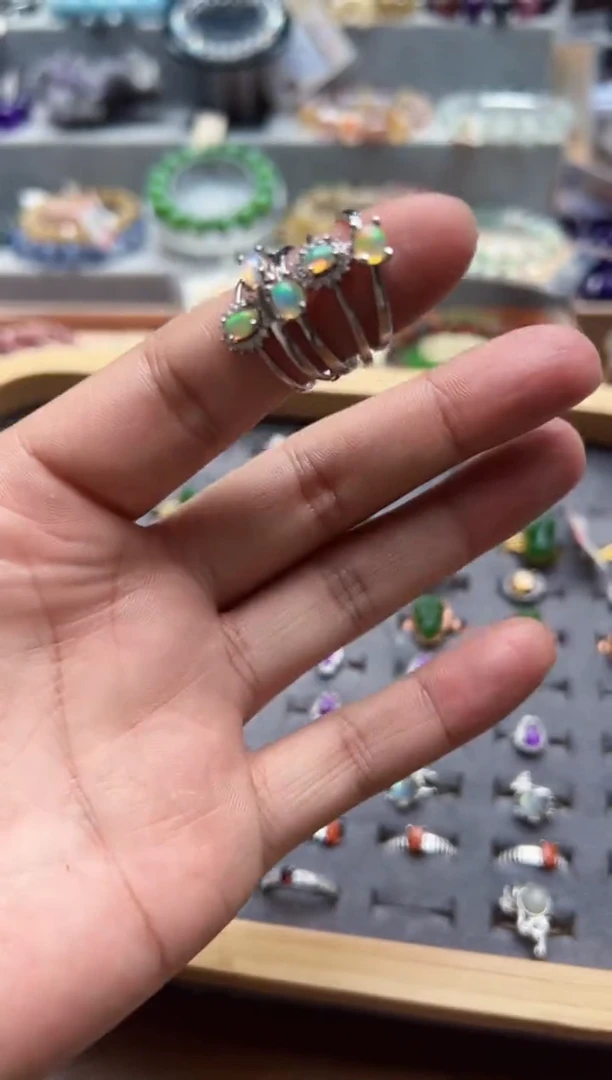 未镶嵌手链水晶欧泊戒指