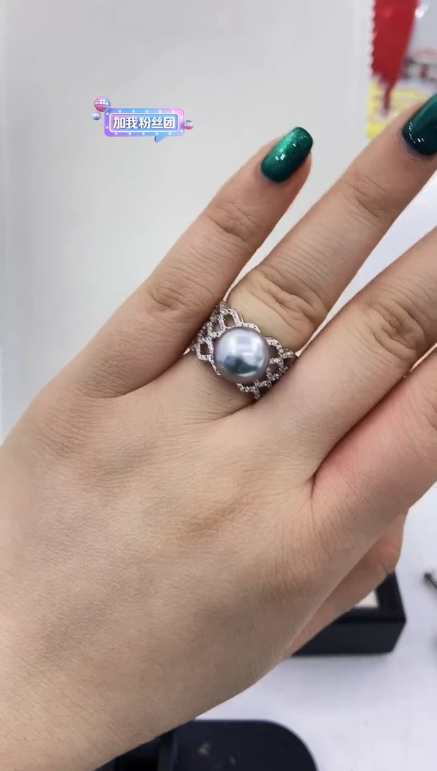 【闪购商品】海水珍珠戒指银S925镶嵌67