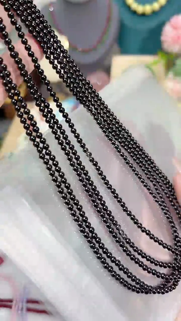 【闪购商品】尖晶石颈饰银S925镶嵌黑39