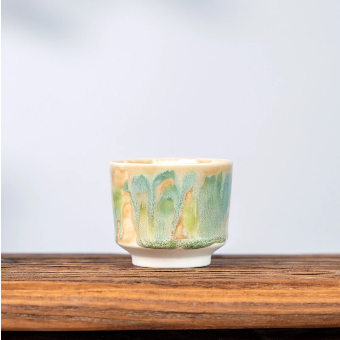 麄相·千里江山145ml直口马蹄杯  新中式茶具 办公室书房喝茶好物