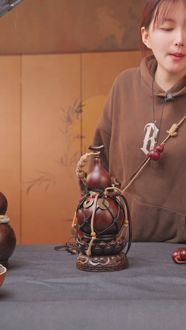 880号链接精品大漆葫芦现货现发[一物一拍]不包含莲花底座