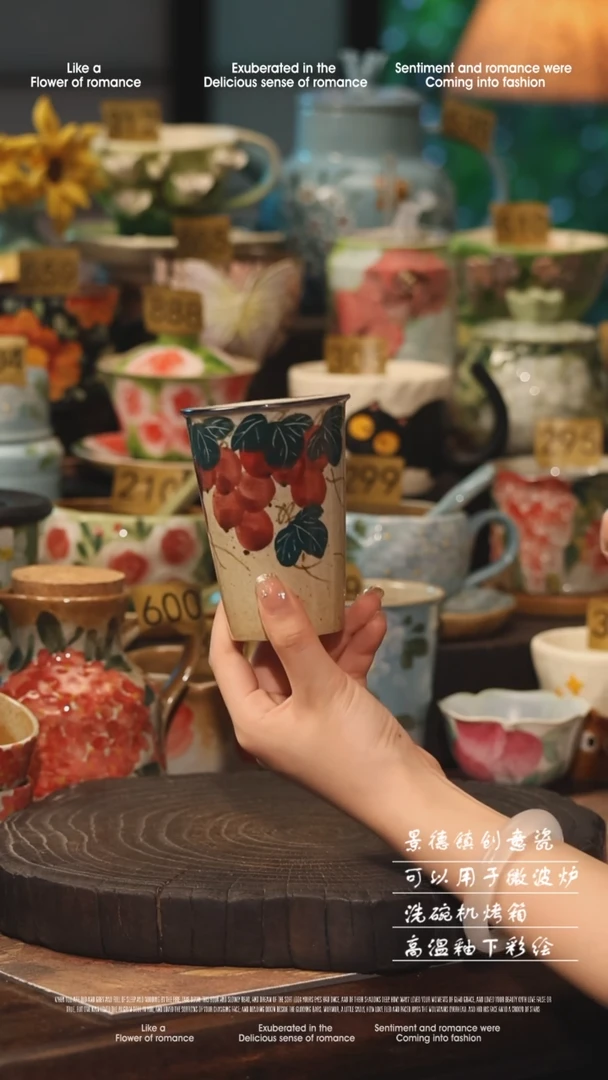 陶瓷景德镇高温釉下彩手工手绘款式