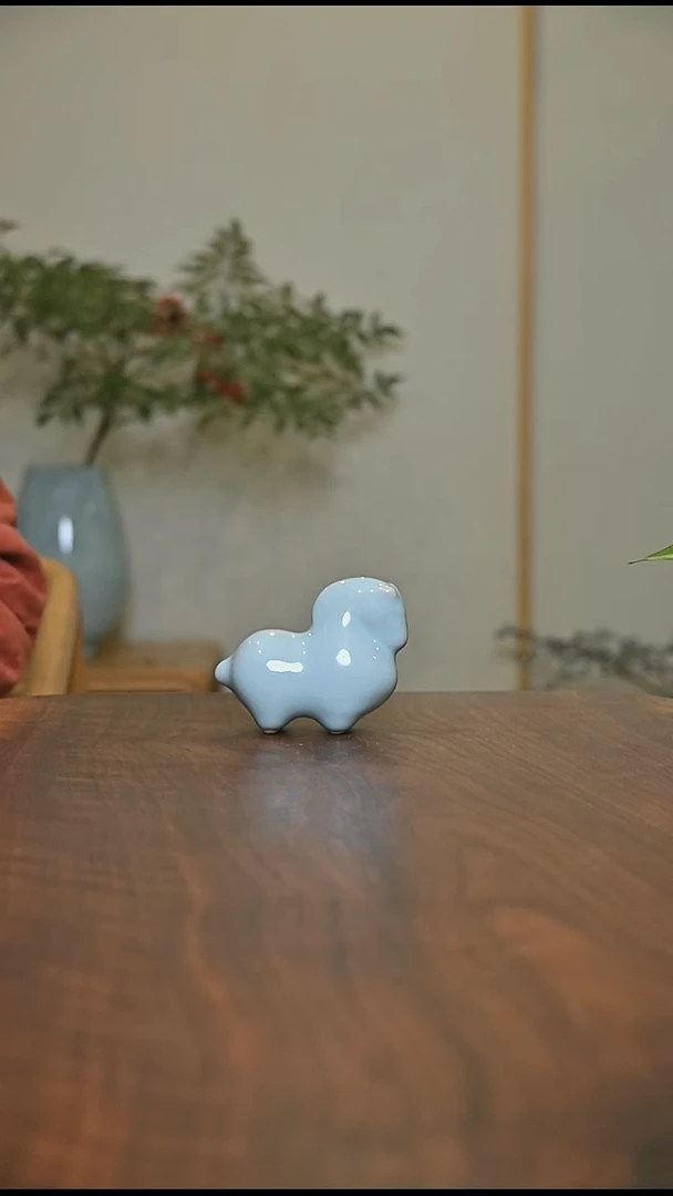 马 天青 微瑕 无款