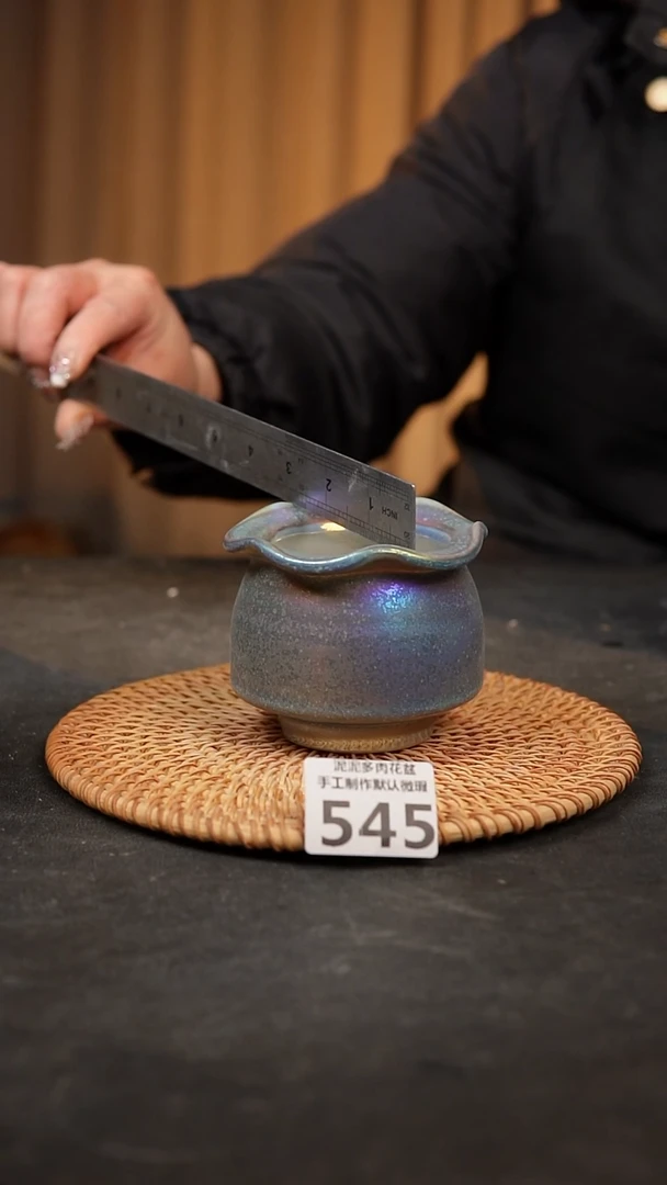 【闪购商品】瓷片545泥泥手工花盆口6高7