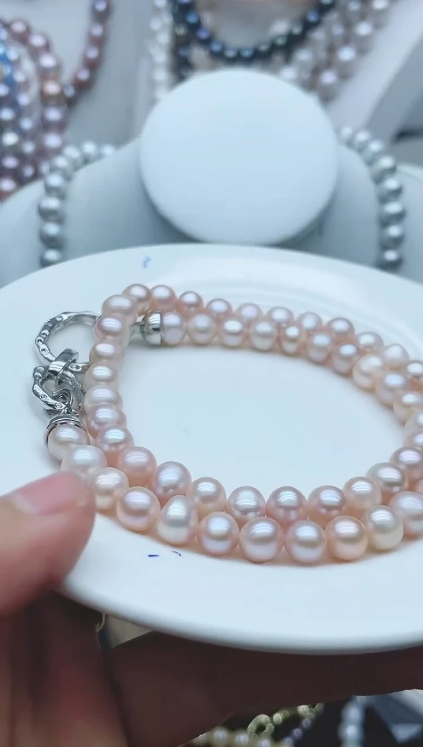 【闪购商品】淡水珍珠颈饰钛钢1