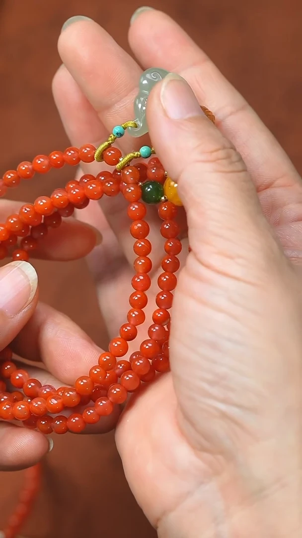 颈饰未镶嵌南红玛瑙多圈