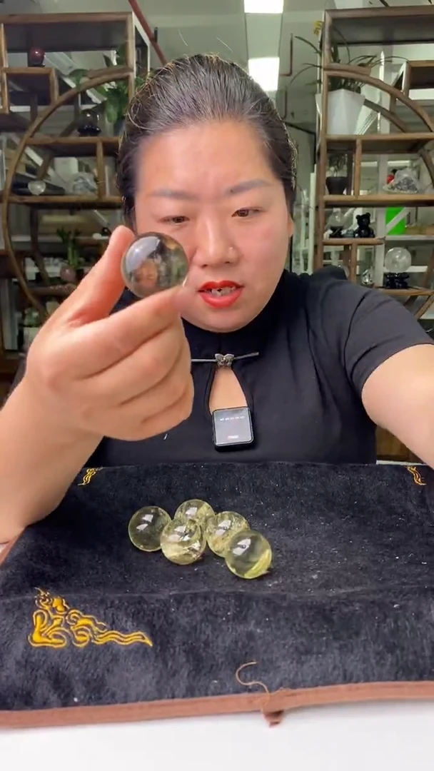 球未镶嵌水晶黄水晶球D303多样性发其一55-60