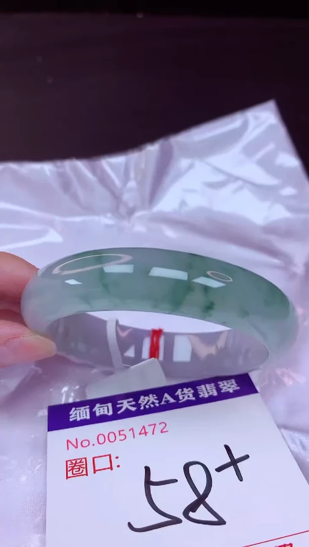 未镶嵌手镯翡翠58（48小时鉴赏期 ）