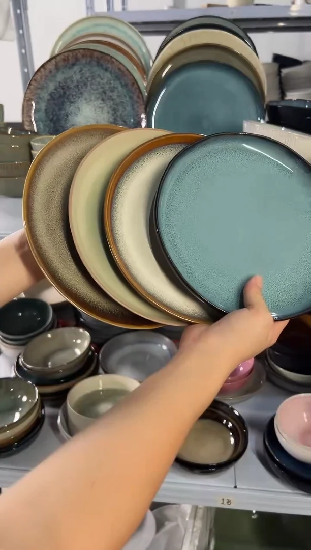 陶瓷外贸尾货瑕疵满20包邮X4小盘