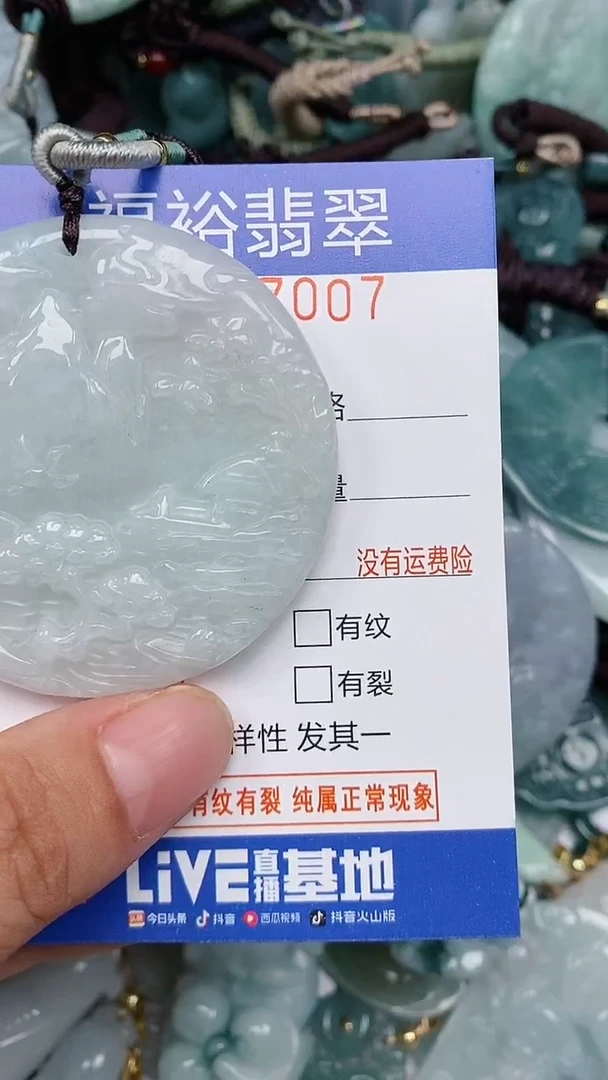 翡翠未镶嵌颈饰...0007007