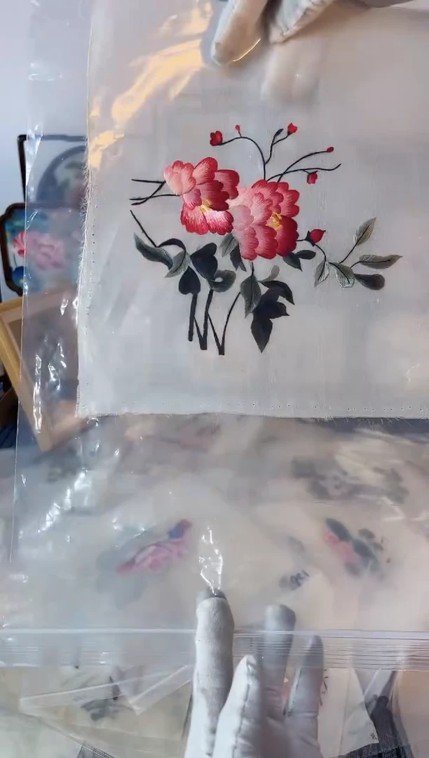 织绣纯手工苏绣双面绣绣布46