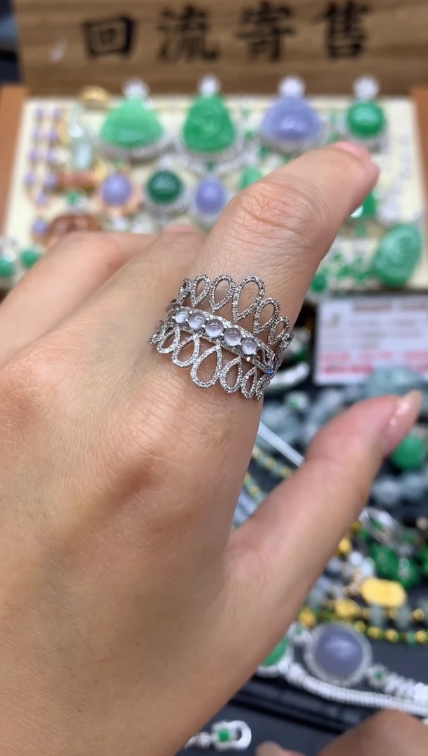 【闪购商品】翡翠戒指18K金镶嵌500-中国好珍宝