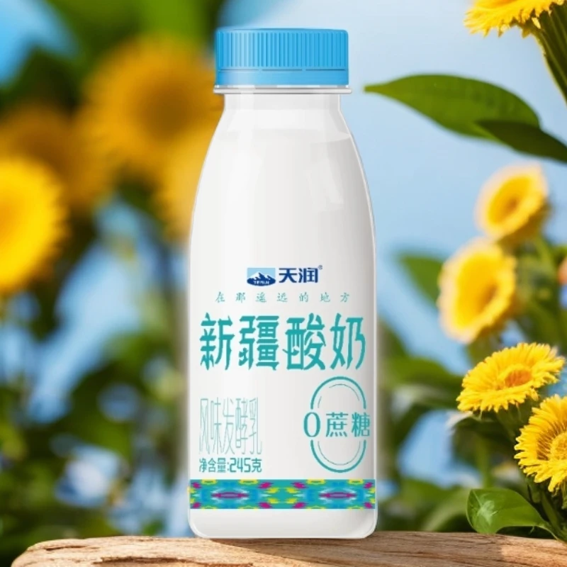 【次日达】新疆天润零糖新疆酸奶245g*8瓶新疆奶源新疆礼物