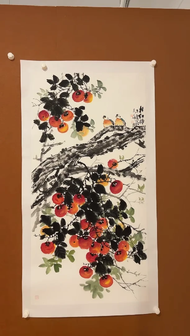 国画李文峰四尺整张花鸟