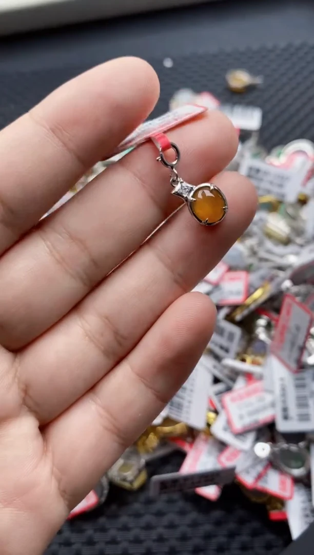 翡翠戒指银S925镶嵌5555---10
