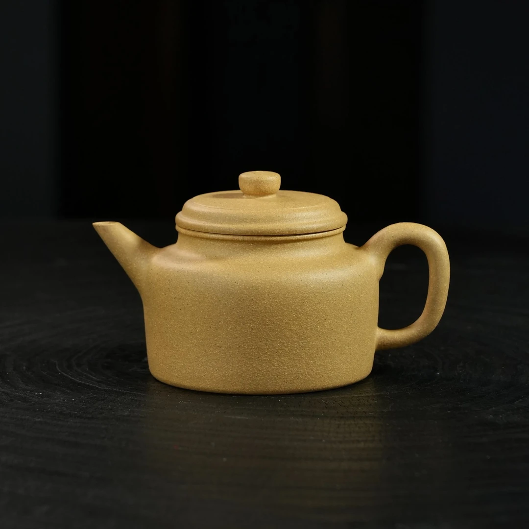 剑流德钟 黄金段泥 约220cc 精品手制紫砂壶 泡茶茶壶