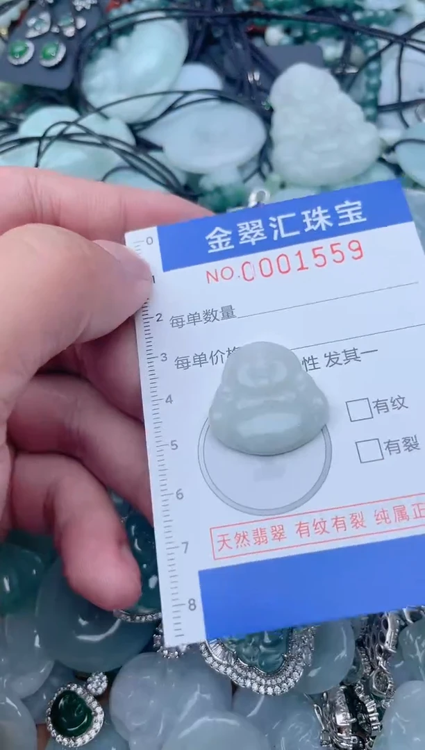 翡翠未镶嵌颈饰1559....