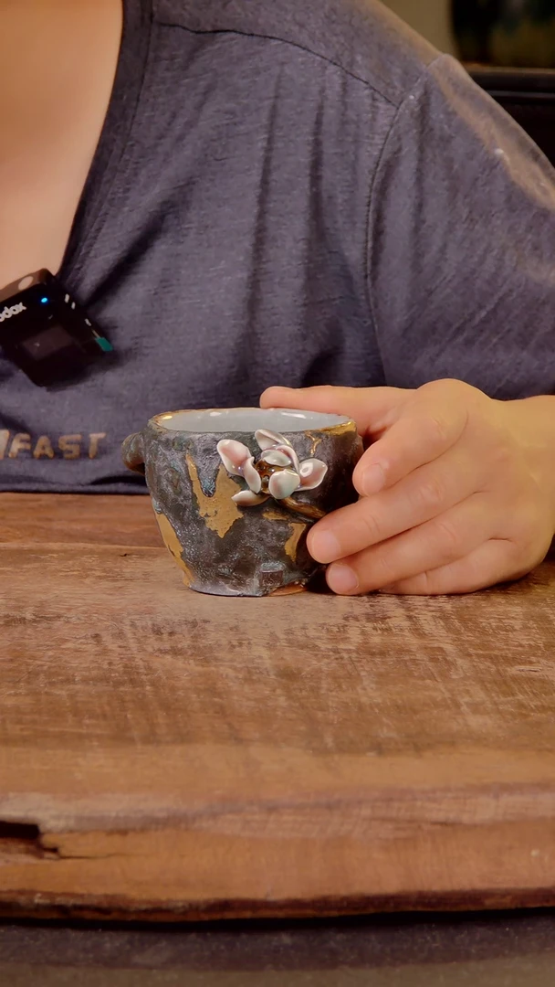 会**鱼景德镇陶瓷手工咖啡霞杯