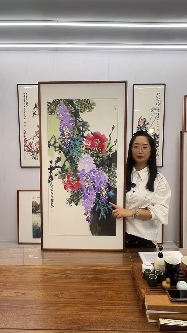 国画汪琼  120*60  紫气东来