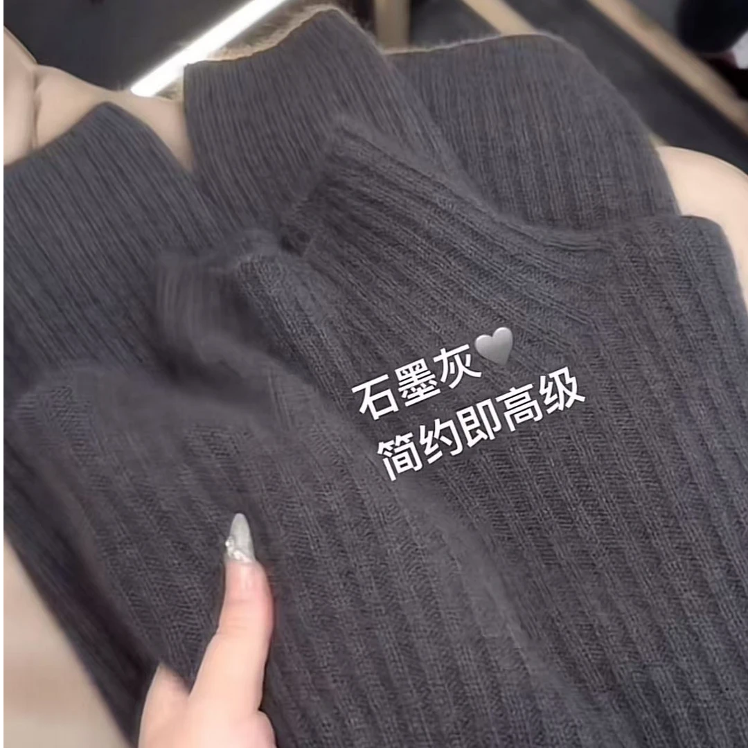秋冬款休闲风通勤薄款毛针织衫宽松休闲高领百搭