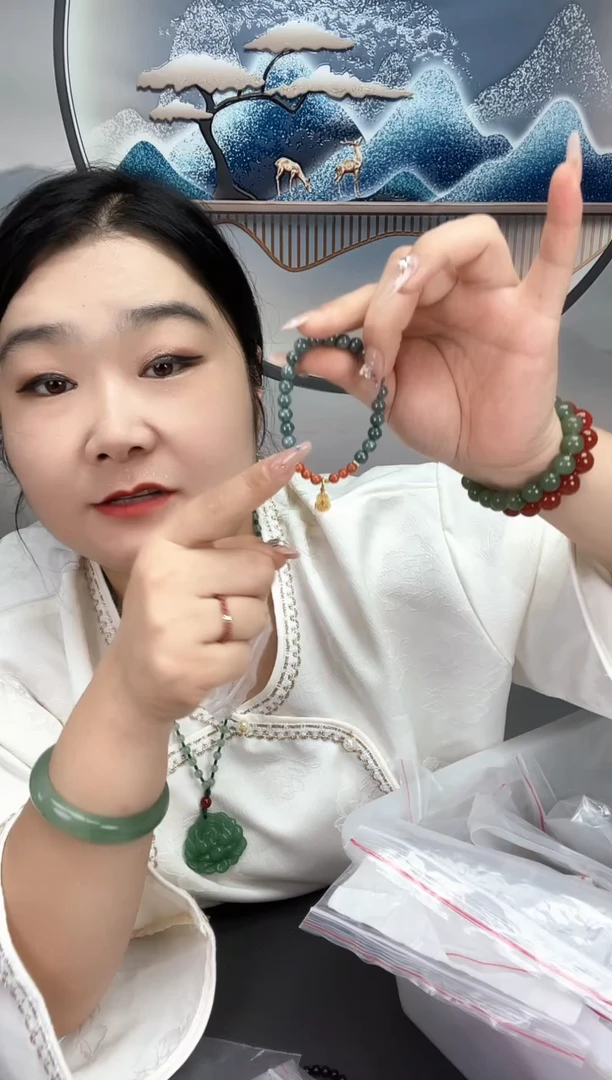 颈饰未镶嵌翡翠翡翠葫芦手串