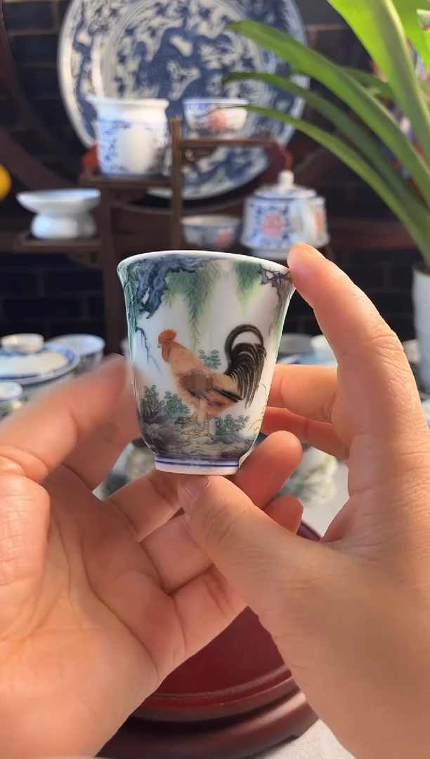 摆件景德镇陶瓷艺术品鸡