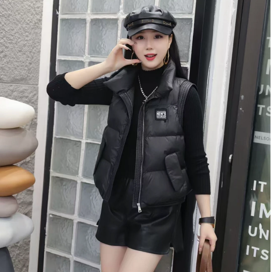 209冬季立领休闲棉衣马甲短款减龄时尚马甲长度56