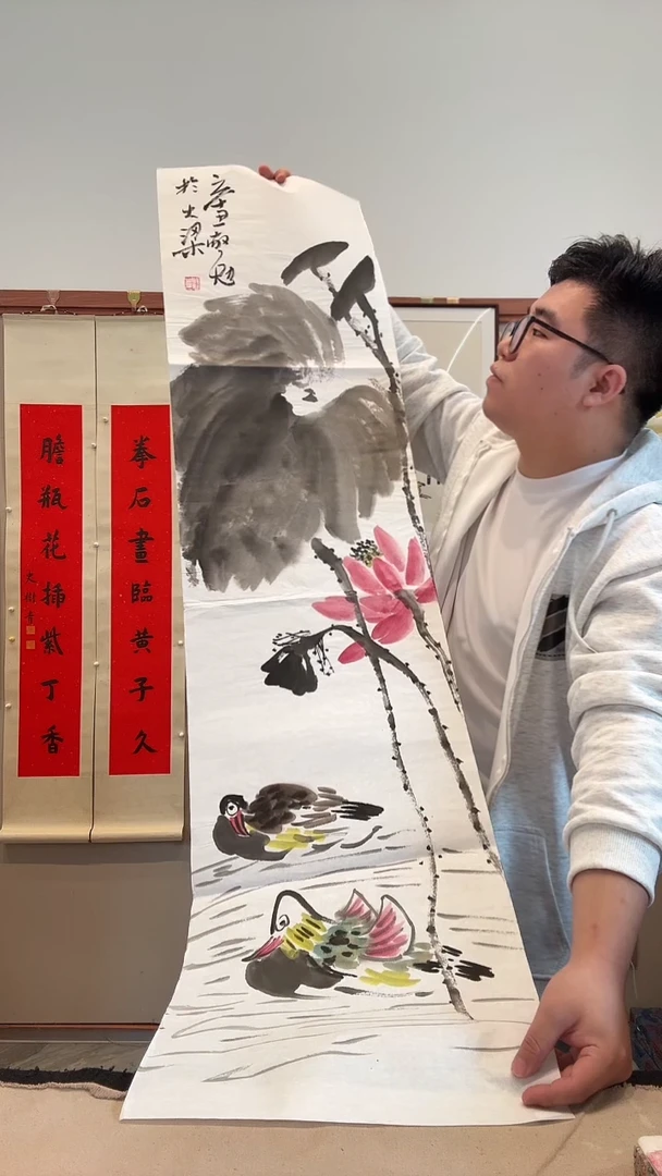 国画j陈老师国画作品一件