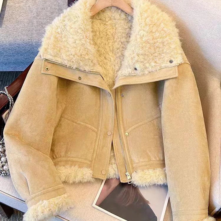 （非图片款）2025小雪 秋冬新款洋气加绒外套韩版拼接 大衣百搭