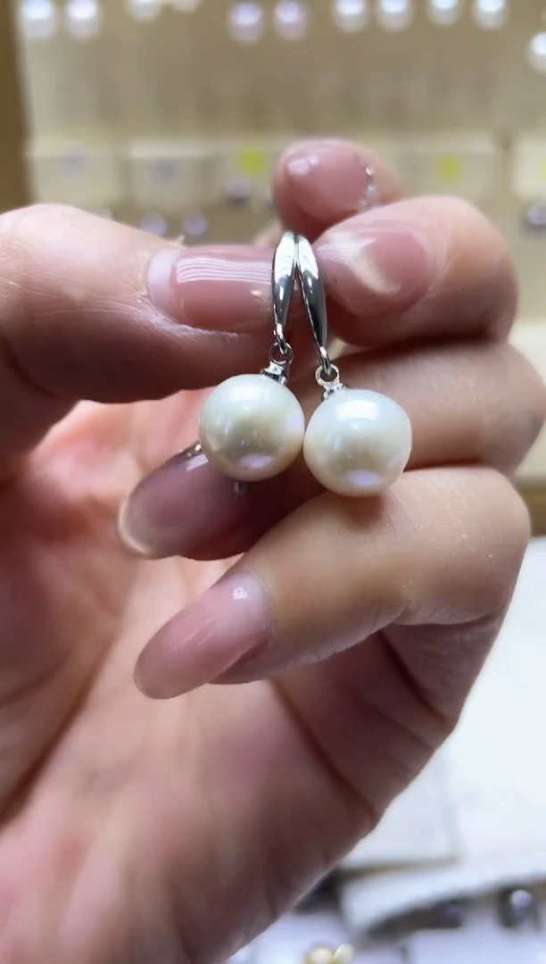 【闪购商品】淡水珍珠耳饰银S925镶嵌2