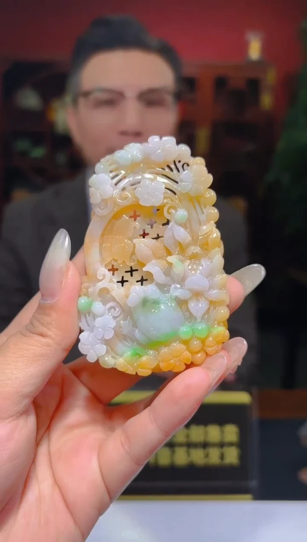 未镶嵌定制翡翠17/1228/L/花鸟