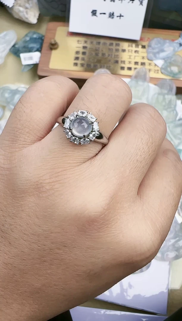 颈饰银S925镶嵌翡翠缅甸翡翠a货