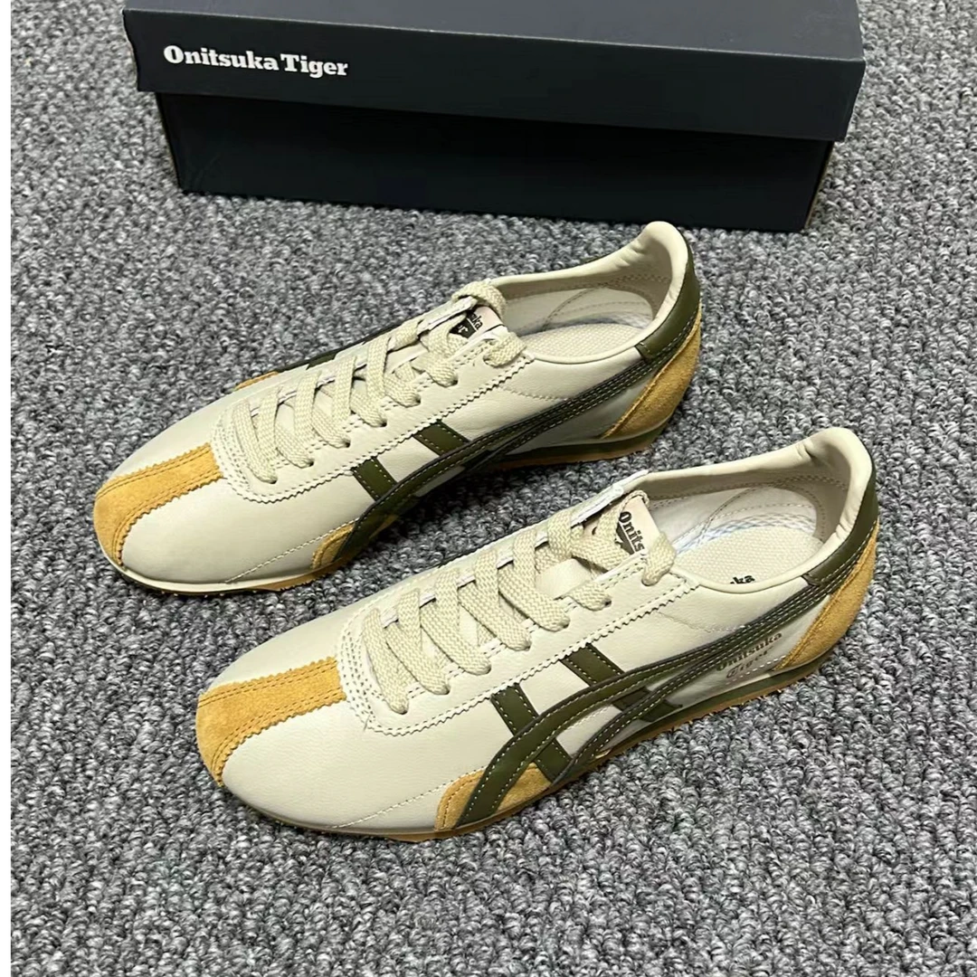 GershonBram鬼塚虎 “新鬼”系列2025新款米黄色休闲板鞋官方正品