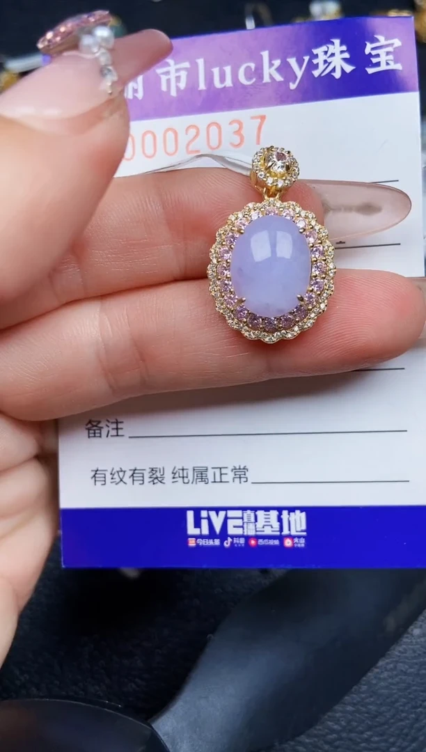 翡翠银S925镶嵌颈饰2037